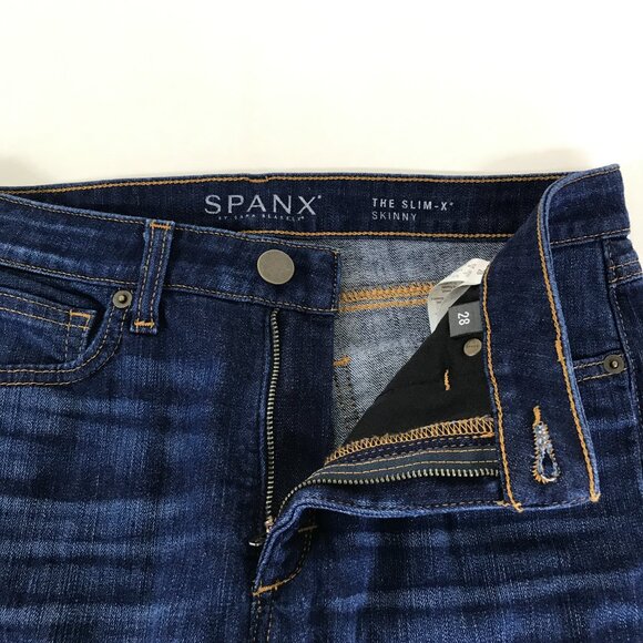 Spanx The Slim-X Skinny Jeans Women’s Size 28 Stretch Denim Shaping Casual - Picture 5 of 13